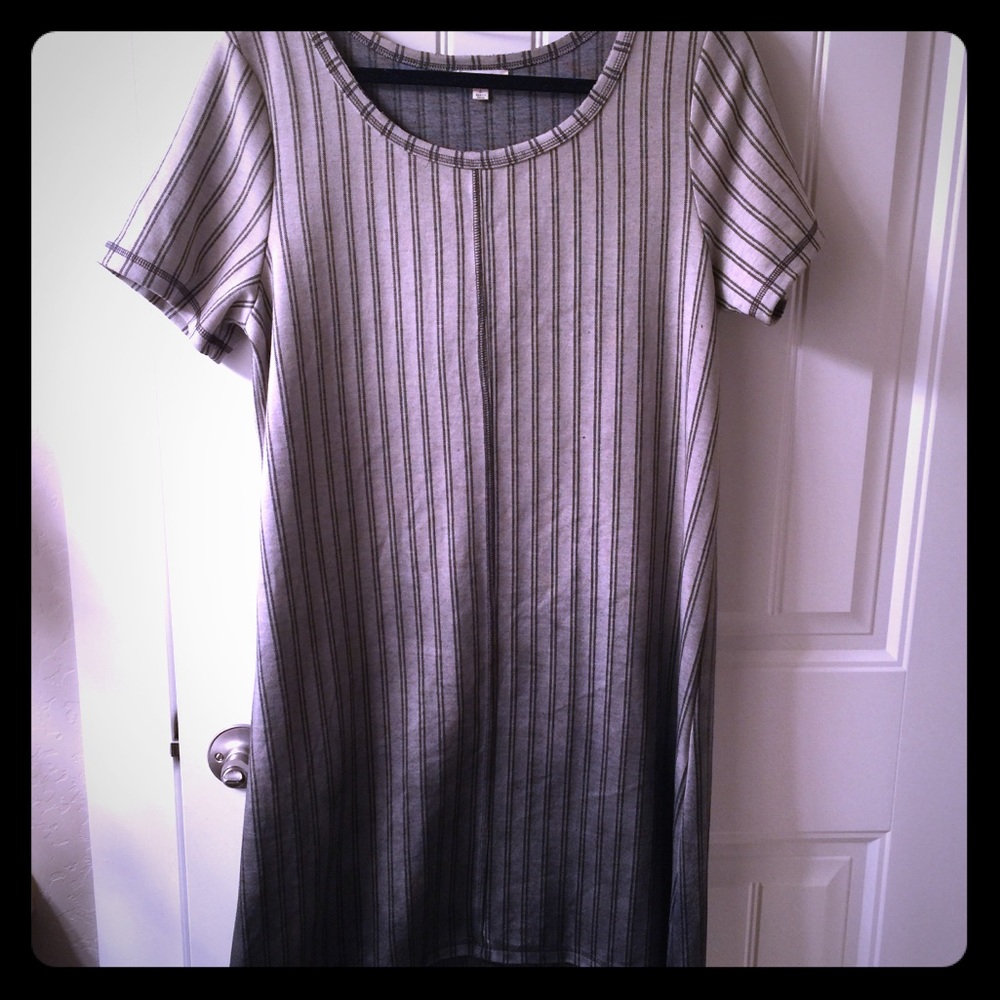 Striped High Low Dress NWOT